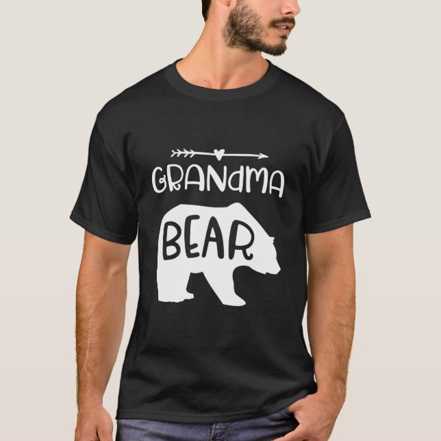 Camiseta Avó Urso Presente Para Avós Coração E Seta (Frente)