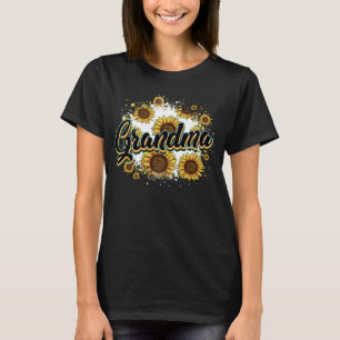 Camiseta Avó Vaca Impressão Girassol Dia das Mães Floral Fo