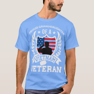 Camiseta Avó Veterana dos EUA Dotou Veterano Vietnã