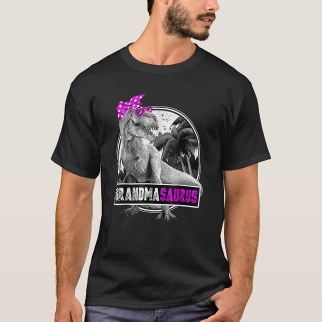 Camiseta Avô Vovó Saurus Rex Dinossauro (Frente)