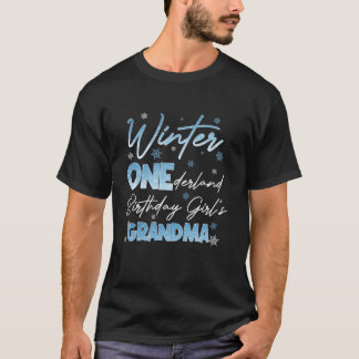 Camiseta Avó Winter Onederland primeiro aniversario Floco d