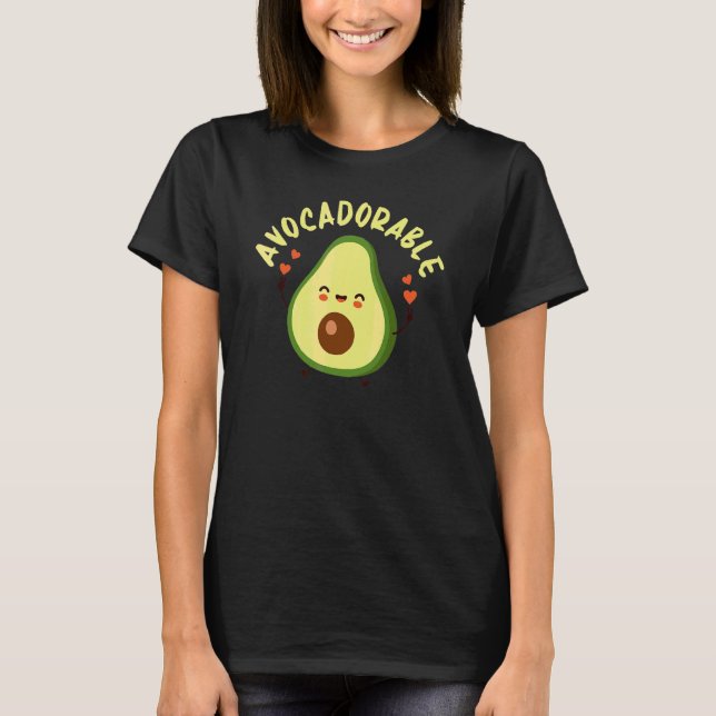 Camiseta Avocadino Cute Avocado Para Homens Guacamole (Frente)