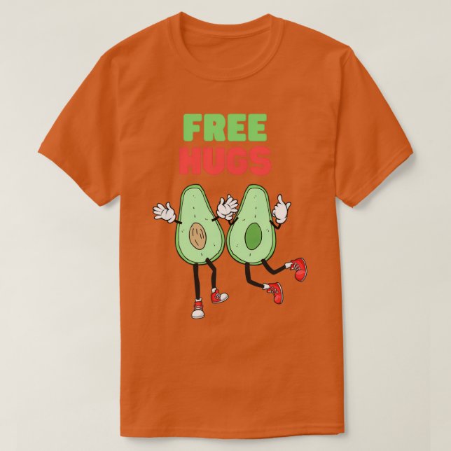 Camiseta Avocado abraça abraços gratuitos (Frente do Design)