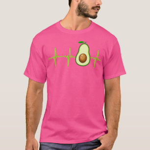Camiseta Avocado ado Heartbeat Avocado Vegan Men Mulheres C