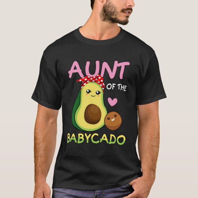 Camiseta Avocado Aunt Of The Baby Cado   For Aunty (Frente)
