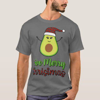 Camiseta Avocado Avo Feliz Xadrez de Natal Santa Hat Tet Ve