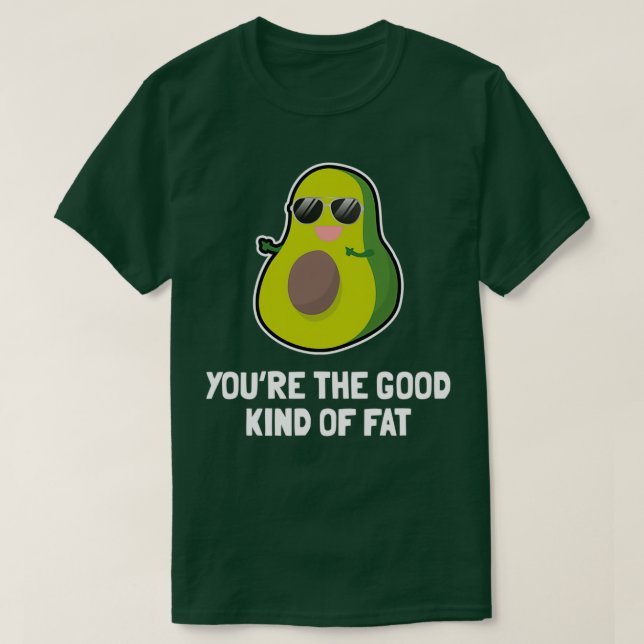Camiseta Avocado Bom Tipo De Gordura 2 (Frente do Design)