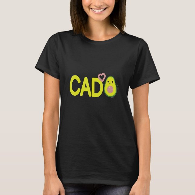 Camiseta Avocado Cado Vegan Casal 1 Coração (Frente)