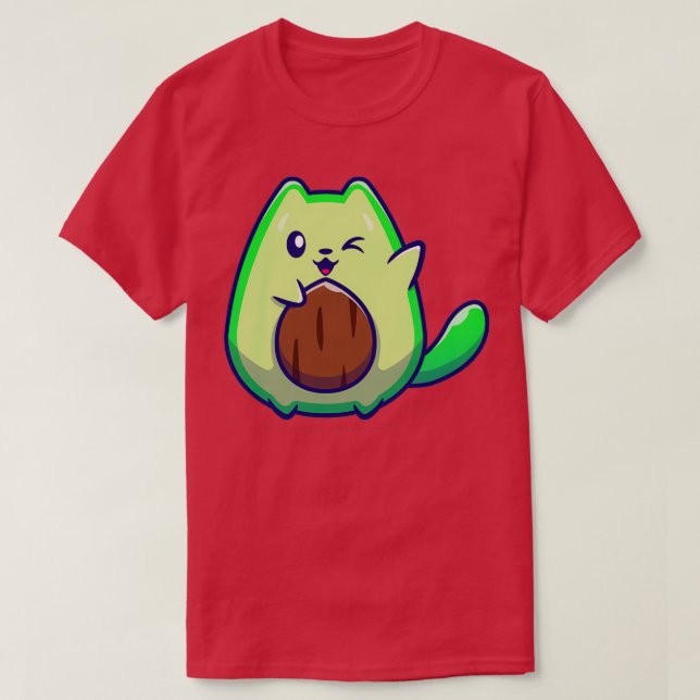 Camiseta Avocado Cat (Frente do Design)