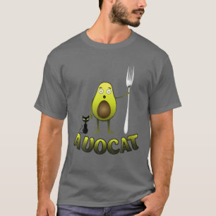 Camiseta Avocado Cat Women Men Vegetarian Vegan Cat Avocato