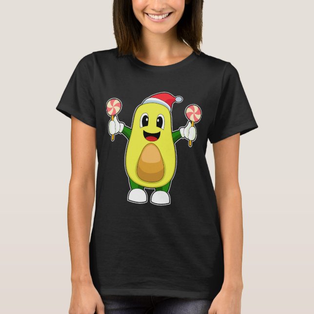 Camiseta Avocado Christmas Lollipop (Frente)