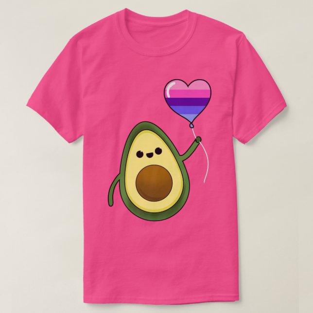Camiseta Avocado Com Balão De Orgulho Omnisual (Frente do Design)