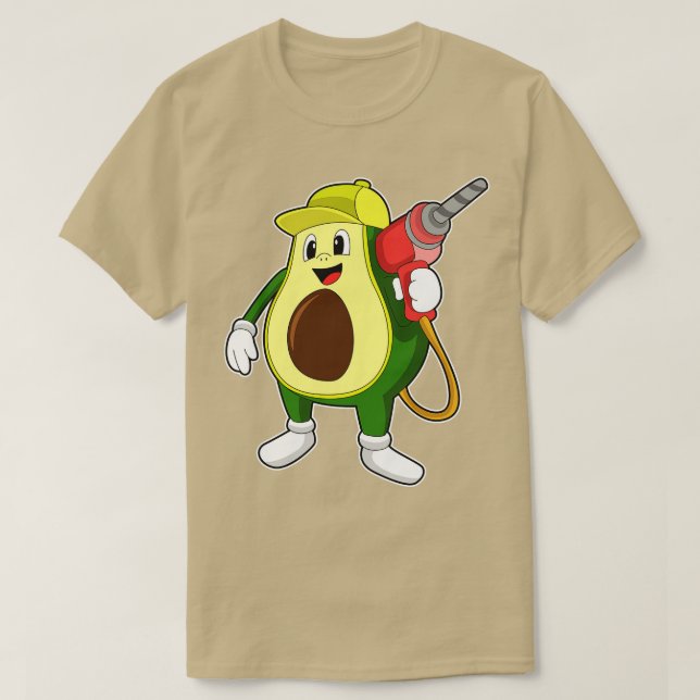Camiseta Avocado Como Artesanato Com Drill (Frente do Design)