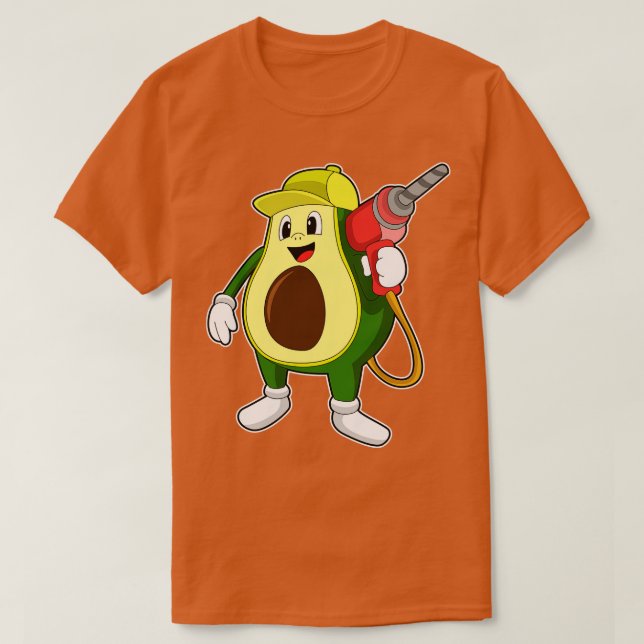 Camiseta Avocado como artesão com Drill (Frente do Design)