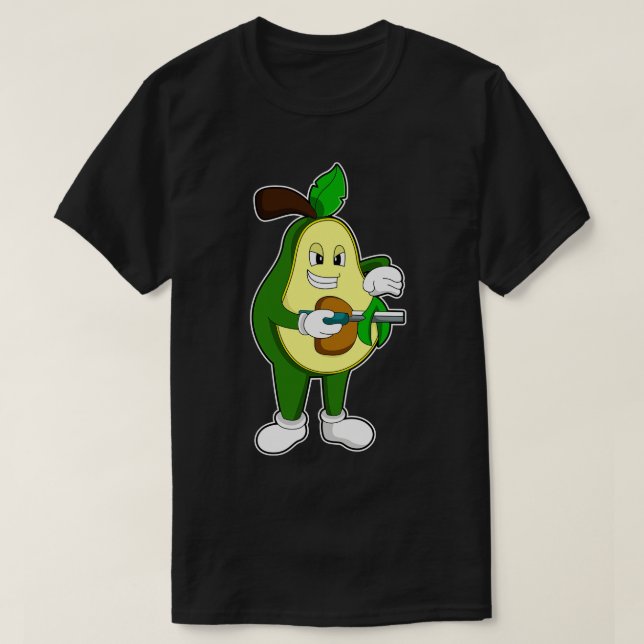 Camiseta Avocado como cabeleireiro com Razor (Frente do Design)