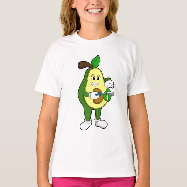Camiseta Avocado como cabeleireiro com Razor (Frente)