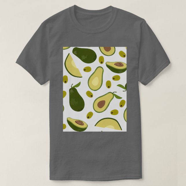 Camiseta Avocado Contorno Tropical Exótica (Frente do Design)