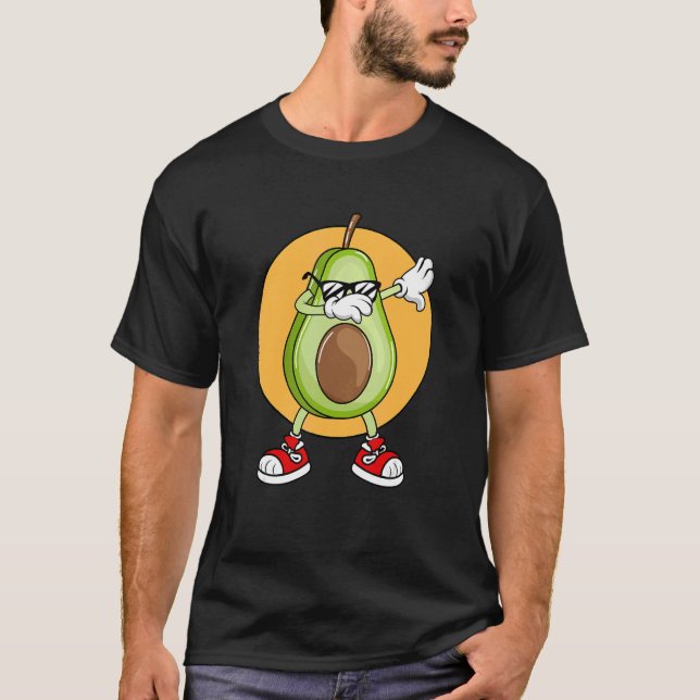 Camiseta Avocado Dabbing Legal com óculos escuros Fruta 1 (Frente)