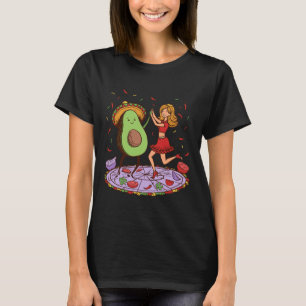 Camiseta Avocado Dançando Salsa Cinco De Mayo Mexicano Avoc