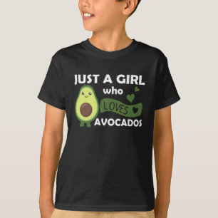 Camiseta Avocado de menina ama doce abacate