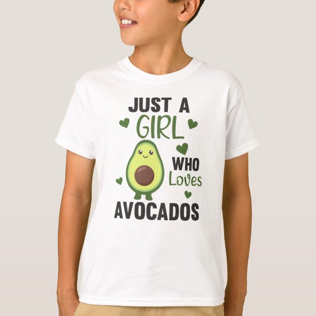 Camiseta Avocado de menina ama doce abacate (Frente)