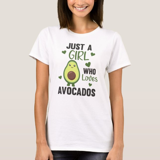 Camiseta Avocado de menina ama doce abacate (Frente)