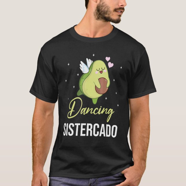 Camiseta Avocado Dove Voando Feliz Dia Eu Dançando Sisterca (Frente)