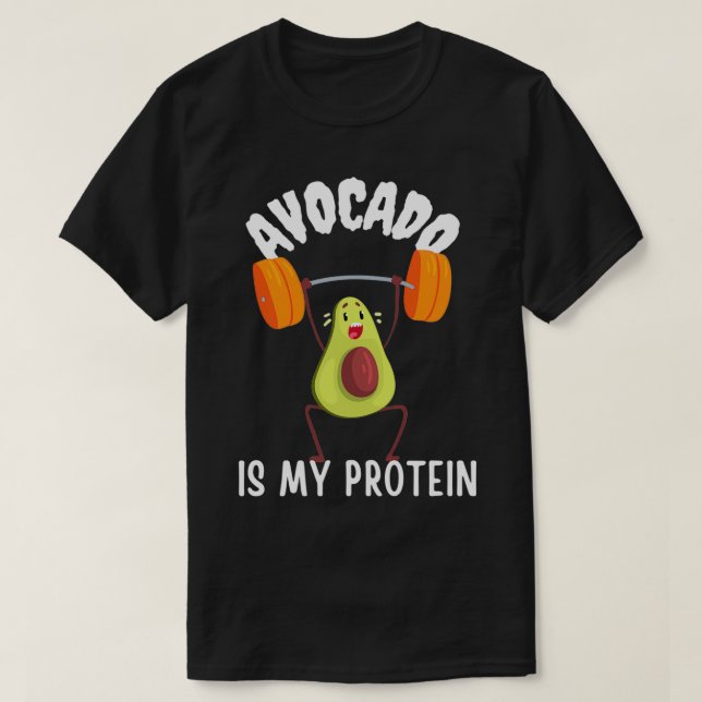 Camiseta Avocado é a minha mosaica de proteína clássica (Frente do Design)