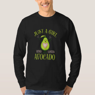 Camiseta Avocado É Orgânico Fresco Apenas Uma Menina Que Am