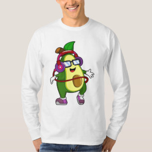 Camiseta Avocado em Música com Fone de Ouvido