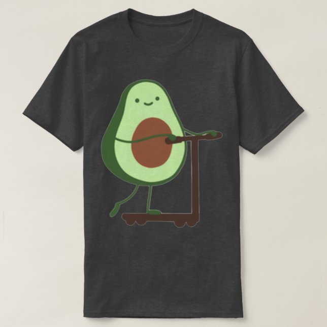 Camiseta Avocado em um Patinete (Frente do Design)