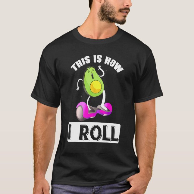 Camiseta Avocado Em Um Roda De Skateboar Elétrico (Frente)