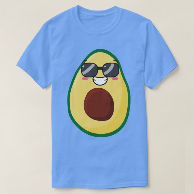 Camiseta Avocado Enche abacate engraçado com óculos de sol  (Frente do Design)
