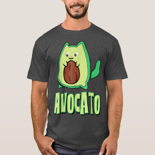 Camiseta Avocado Engraçado Bonito Gato Avocado Vegan divers