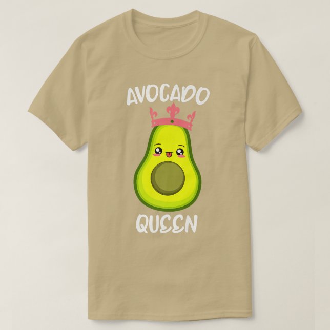 Camiseta Avocado feminino ama vegetariana rainha Fleita (Frente do Design)
