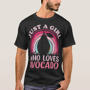 Camiseta Avocado Fruit Lover Vintage Just A Girl Who Loves