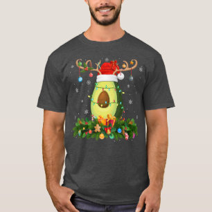 Camiseta Avocado Fruta Lover Reindeer Santa Hat Avocado Chr