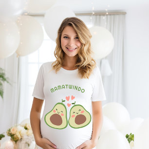 Camiseta Avocado Gênero Gêmeas Neutras Mãe a ser