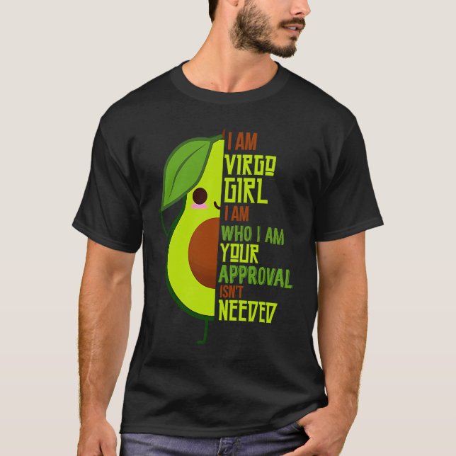 Camiseta Avocado Girl Virgo Born In August or September Que (Frente)