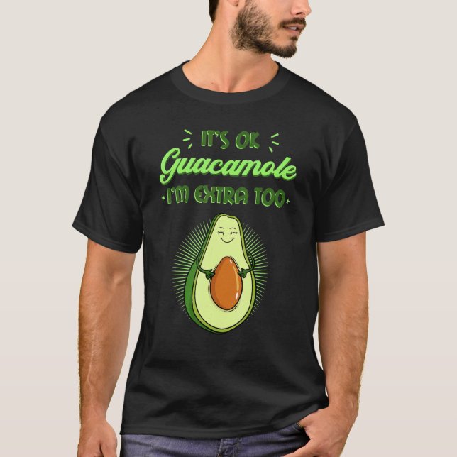 Camiseta Avocado Guacamole Mexicano Vegan Guac Comida Cinco (Frente)