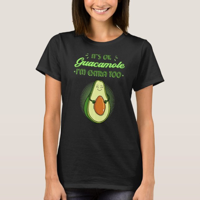 Camiseta Avocado Guacamole Mexicano Vegan Guac Comida Cinco (Frente)