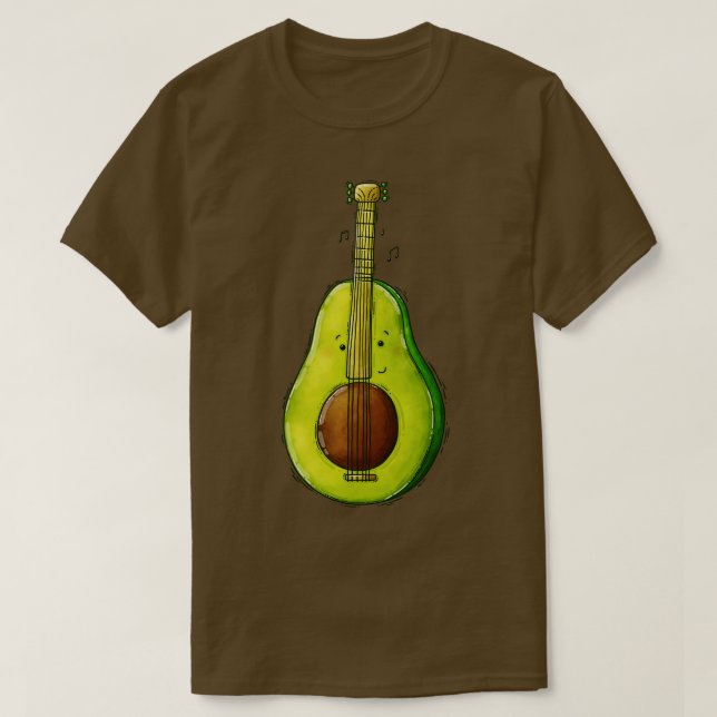 Camiseta Avocado Guitar (Frente do Design)