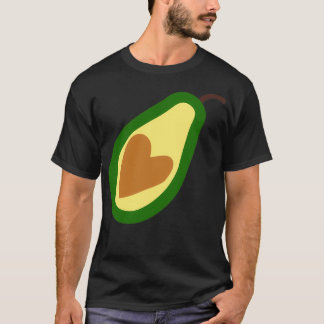 Camiseta Avocado Heart Stickers Vegan Saudável