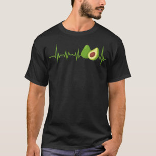 Camiseta Avocado Heartbeat Graphic Impressão Vegan Unise