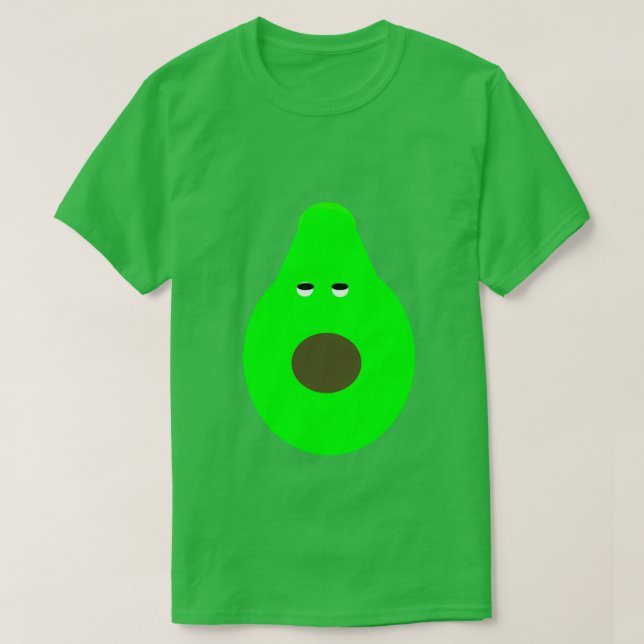CAMISETA AVOCADO IRRITADO CORTANTE ROLANDO OS OLHOS (Frente do Design)