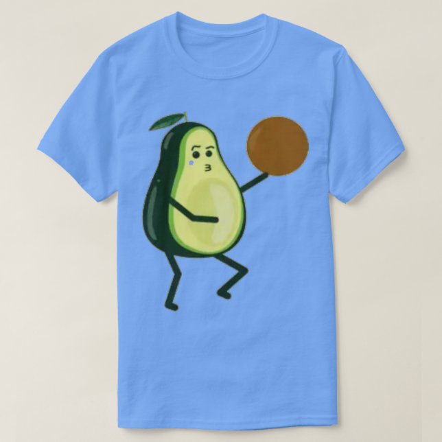 Camiseta avocado jogando bola (Frente do Design)
