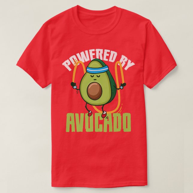 Camiseta Avocado Jump Rope Pulando Keto Cardio (Frente do Design)