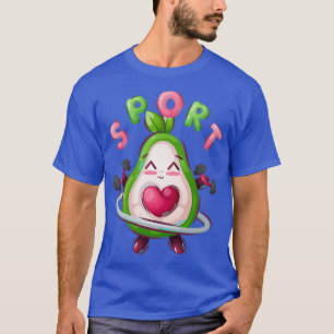 Camiseta Avocado Letx27s Esportes Exercício de Malhação de 