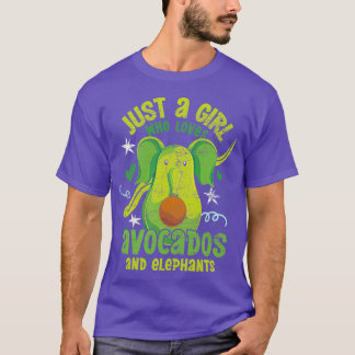 Camiseta Avocado Lover Girls Zoo Bonito Elefante
