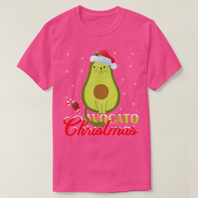 Camiseta Avocado Lover Xmas Luzes Papais noeis Avocado Cris (Frente do Design)